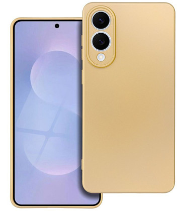 Auksinės spalvos dėklas Samsung Galaxy S25 Edge telefonui "Metallic Case"