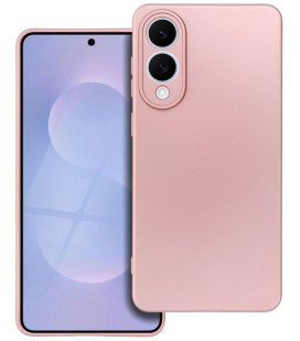Rožinis dėklas Samsung Galaxy S25 Edge telefonui "Metallic Case"