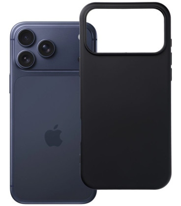 Juodas dėklas Apple iPhone 17 Pro Max / 18 Pro Max telefonui "Silicone Case"