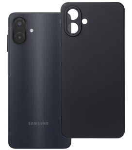 Juodas dėklas Samsung Galaxy A07 / A08 telefonui "Silicone Case"