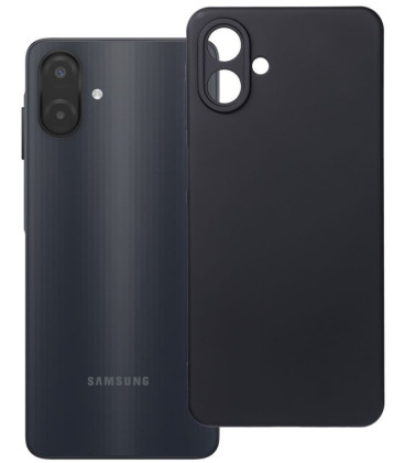 Juodas dėklas Samsung Galaxy A07 / A08 telefonui "Silicone Case"