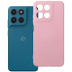 Rožinis dėklas Motorola G57 / G57 Power telefonui "Silicone Case"