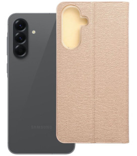Auksinės spalvos atverčiamas dėklas Samsung Galaxy A56 5G telefonui "Luna Book"