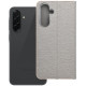 Pilkas (Auksinės spalvos) atverčiamas dėklas Samsung Galaxy A36 5G telefonui "Luna Book"