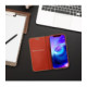 Raudnas (Auksinės spalvos) atverčiamas dėklas Samsung Galaxy A36 5G telefonui "Luna Book"