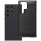 Juodas dėklas Samsung Galaxy S23 Ultra telefonui "Carbon 2.0"