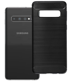 Juodas dėklas Samsung Galaxy S10 telefonui "Carbon 2.0"