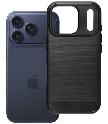 Juodas dėklas Apple iPhone 17 Pro / 18 Pro telefonui "Carbon 2.0"