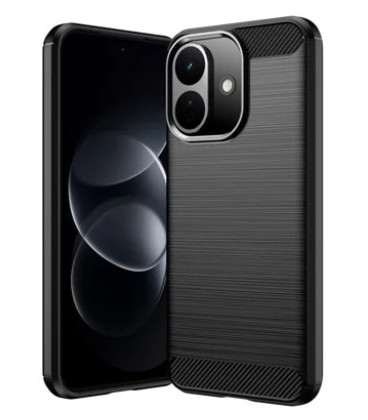 Juodas dėklas Xiaomi Redmi Note 17 Pro 5G telefonui "Carbon 2.0"