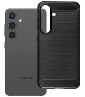 Juodas dėklas Samsung Galaxy S24 telefonui "Carbon 2.0"