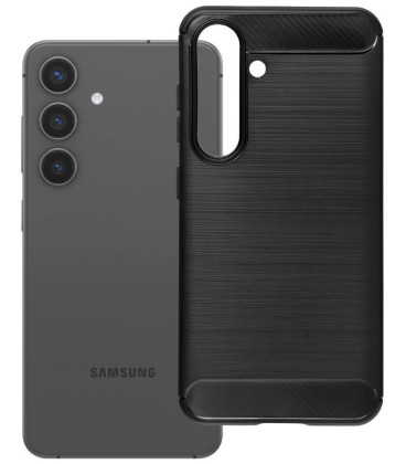 Juodas dėklas Samsung Galaxy S24 telefonui "Carbon 2.0"