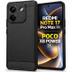 Juodas dėklas Xiaomi Redmi Note 17 Pro Max 5G / 17 Pro Plus 5G telefonui "Carbon 2.0"