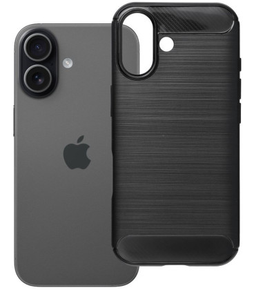 Juodas dėklas Apple iPhone 17 telefonui "Carbon 2.0"