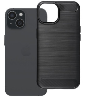 Juodas dėklas Apple iPhone 15 telefonui "Carbon 2.0"