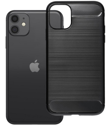 Juodas dėklas Apple iPhone 11 telefonui "Carbon 2.0"