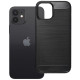 Juodas dėklas Apple iPhone 12 / 12 Pro telefonui "Carbon 2.0"