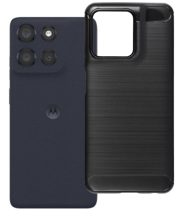 Juodas dėklas Motorola G56 5G telefonui "Carbon 2.0"