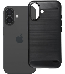 Juodas dėklas Apple iPhone 16 telefonui "Carbon 2.0"