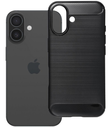 Juodas dėklas Apple iPhone 16 telefonui "Carbon 2.0"
