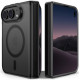 Matinis juodas dėklas Apple iPhone Duo telefonui "Tech-Protect MagPeak Magsafe CC"