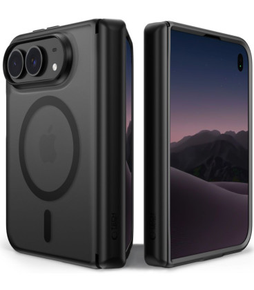 Matinis juodas dėklas Apple iPhone Duo telefonui "Tech-Protect MagPeak Magsafe CC"