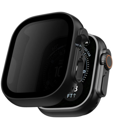 Juodas (Privacy) dėklai Apple Watch Ultra 1 / 2 / 3 / 4 (49 mm) laikrodžiui "Tech-Protect Defense"