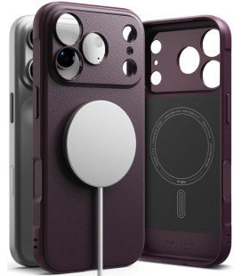 Bordo (Burgundy) dėklas Apple iPhone 17 Pro / 18 Pro telefonui "Ringke Onyx Magnetic Magsafe"