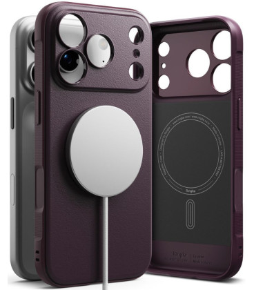 Bordo (Burgundy) dėklas Apple iPhone 17 Pro / 18 Pro telefonui "Ringke Onyx Magnetic Magsafe"
