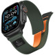 Žalia / oranžinė apyrankė Apple Watch 8 / 9 / 10 / 11 / 12 / SE / Ultra (44 / 45 / 46 / 49 mm) "Tech-Protect Nylon Elite"