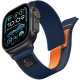 Mėlyna / oranžinė apyrankė Apple Watch 8 / 9 / 10 / 11 / 12 / SE / Ultra (44 / 45 / 46 / 49 mm) "Tech-Protect Nylon Elite"
