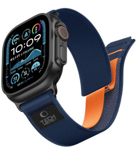 Mėlyna / oranžinė apyrankė Apple Watch 8 / 9 / 10 / 11 / 12 / SE / Ultra (44 / 45 / 46 / 49 mm) "Tech-Protect Nylon Elite"