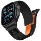 Juoda / oranžinė apyrankė Apple Watch 8 / 9 / 10 / 11 / 12 / SE / Ultra (44 / 45 / 46 / 49 mm) "Tech-Protect Nylon Elite"
