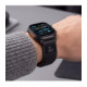 Juoda / oranžinė apyrankė Apple Watch 8 / 9 / 10 / 11 / 12 / SE / Ultra (44 / 45 / 46 / 49 mm) "Tech-Protect Nylon Elite"