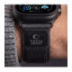 Juoda / oranžinė apyrankė Apple Watch 8 / 9 / 10 / 11 / 12 / SE / Ultra (44 / 45 / 46 / 49 mm) "Tech-Protect Nylon Elite"