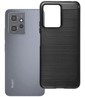 Juodas dėklas Xiaomi Redmi Note 12 4G telefonui "Carbon 2.0"