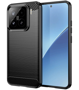 Juodas dėklas Xiaomi 15 telefonui "Carbon 2.0"