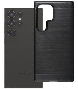 Juodas dėklas Samsung Galaxy S24 Ultra telefonui "Carbon 2.0"