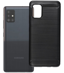 Juodas dėklas Samsung Galaxy A51 5G telefonui "Carbon 2.0"