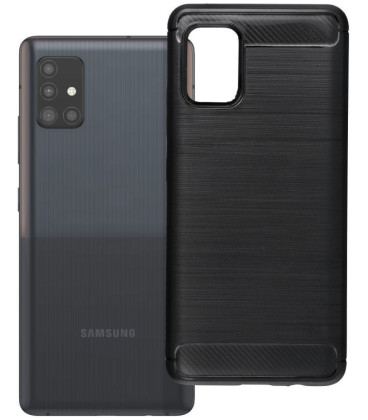 Juodas dėklas Samsung Galaxy A51 5G telefonui "Carbon 2.0"