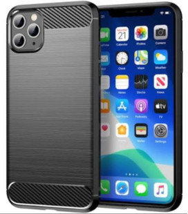 Juodas dėklas Apple iPhone 11 Pro Max telefonui "Carbon 2.0"