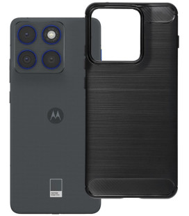 Juodas dėklas Motorola Edge 70 telefonui "Carbon 2.0"