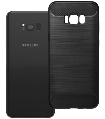 Juodas dėklas Samsung Galaxy S8 Plus telefonui "Carbon 2.0"