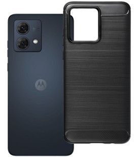 Juodas dėklas Motorola G84 telefonui "Carbon 2.0"