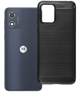 Juodas dėklas Motorola E13 telefonui "Carbon 2.0"