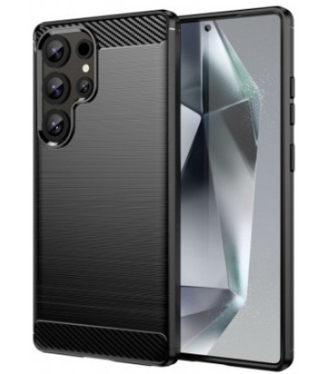 Juodas dėklas Samsung Galaxy S25 Ultra telefonui "Carbon 2.0"