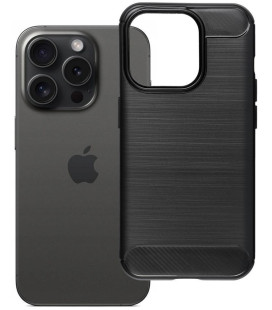 Juodas dėklas Apple iPhone 15 Pro telefonui "Carbon 2.0"