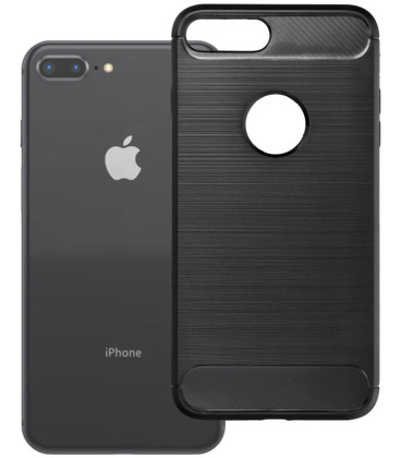 Juodas dėklas Apple iPhone 7 Plus / 8 Plus telefonui "Carbon 2.0"