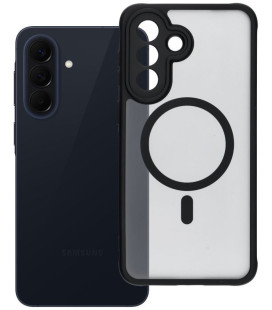 Matinis juodas / skaidrus dėklas Samsung Galaxy A57 5G telefonui "Full Matte Mag Cover"
