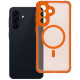 Matinis oranžinis / skaidrus dėklas Samsung Galaxy A57 5G telefonui "Full Matte Mag Cover"