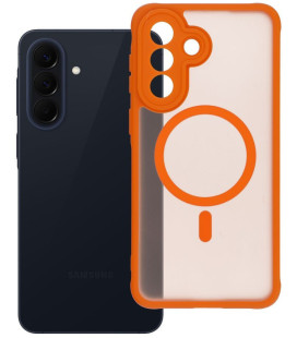 Matinis oranžinis / skaidrus dėklas Samsung Galaxy A57 5G telefonui "Full Matte Mag Cover"